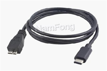 USB3.0cabel,USB C type,Type-C to USB 3.0 Micro B M 黑色，USB CABLE，USB延长线，延长线数据线工厂，PD快充线厂家