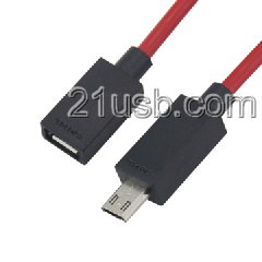 MHL视频线,MHL cable,MHL厂家,MICRO 5P BM TO MICRO 5PBF CABLE