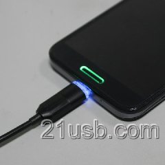USB数据线，USB连接线，USB AM TO MICRO USB BM  发光线