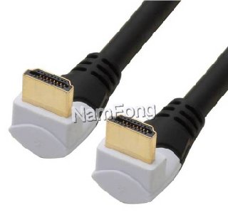 HDMI高清线，HDMI视频线，HDMI AM TO HDMI AM cable 90度 双色