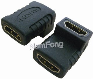 HDMI 转接头，MICRO HDMI转接头，HDMI 19PIN 母对母 90度 转接头,HDMI转接头，MHL 视频转接线，广东电子城