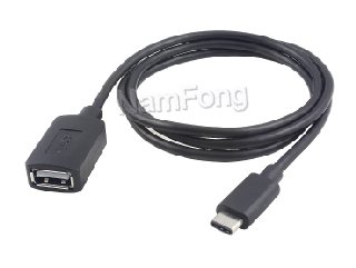 USB Type C to USB 2.0 A F cable 黑色,TYPE C TO USB2.0 A F、usb数据线、type c数据线、type c转USB线、usb type c