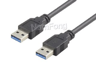 USB3.1cabel,USB C type,USB 3.0 AM TO AM cable   长度1米 黑色
