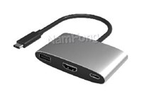 USB Type C to HDMI+USB 2.0+PD 铝合金