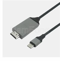 Type C to HDMI 公头 ABS外壳视频线-TH-001