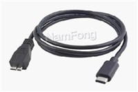USB3.0cabel,USB C type,Type-C to USB 3.0 Micro B M 黑色，USB CABLE，USB延长线，延长线