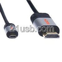 MHL 数据线，DP公转HDMI 母，HDMI AM TO DM 高清视频线