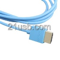 HDMI cable 厂家 ，HDMI 线厂家，HDMI AM TO AM 高清视频 OD3.2  彩色圆线