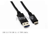 USB TYPE C 3.1 TO USB 3.0 AM CABLE 黑色,USB C TO MICRO 5P CABLE,usb数据线、type c接口、type-c高清线、type c生产厂家