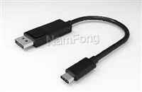 USB TYPE C TO DP M 转接线 黑色,TYPE C TO DP M，HDMI TO TYPE C CABLE , C TO HDMI，HDMI 转C 视频线工厂