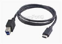 USB3.1cabel,USB C type,Type-C to USB 3.0 B M 黑色