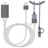 USB AF TO HDMI TO USB AM、iPhone手机 转 hdmi高清手机传输线 5 5S 6 6S HDMI连接线 1米