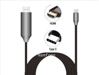USB 3.1 TO HDMI C Type转hdmi高清线Macbook USB3.1转HDMI，厂家现货USB 3.1 TO HDMI Type-C转HDMI高清线2米音频视频线